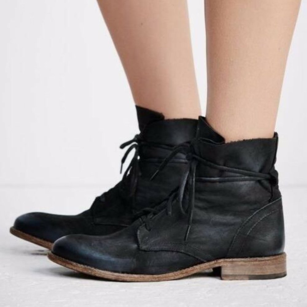 FREE PEOPLE Coyote Crossing Lace-Up Bo